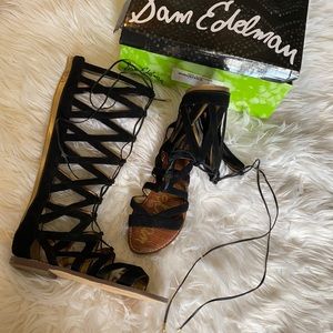 Suede leather gladiator sandals